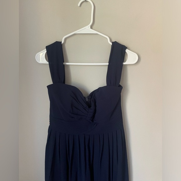 Lulus Navy Blue Harmonious Love Off the Shoulder Formal Maxi Dress Size Small - Picture 4 of 10